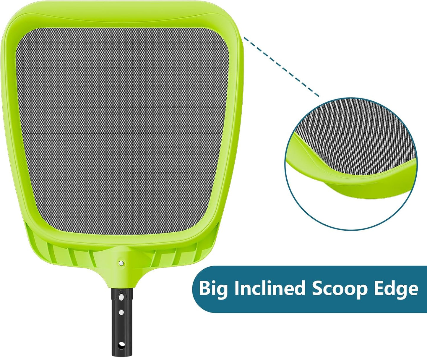 Sepetrel Pool Skimmer Net - Heavy Duty Nylon Leaf Rake for Spa & Swimming Pool Cleaning | Durable Frame