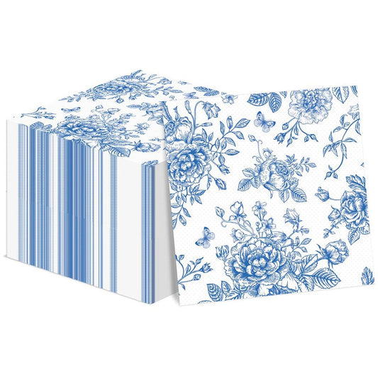 gisgfim 100PCS Sage Green Floral Napkins Disposable Vintage Green Flower Paper Napkin Bouquet Beverage Dinner Hand Towels for Bridal Tea Wedding Birthday Party Supplies Table Decorations
