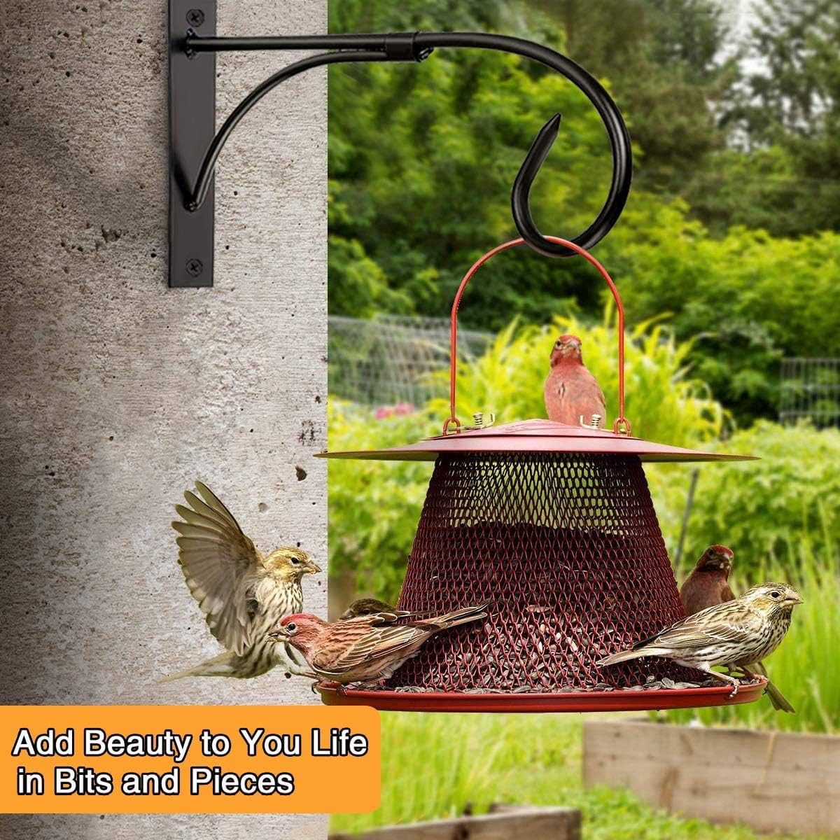 Skiennix 11-Inch Wall Mount Plant Hook - Rust-Resistant Iron Hanger for Indoor & Outdoor Use