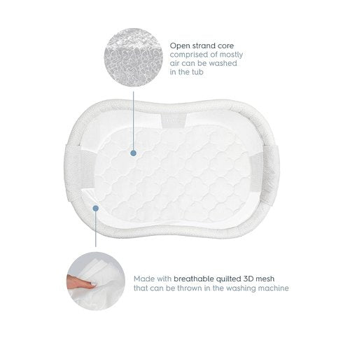 HALO DreamWeave BassiNest Pad - Hypoallergenic, 100% Washable Mesh Cover - Safe & Breathable Design