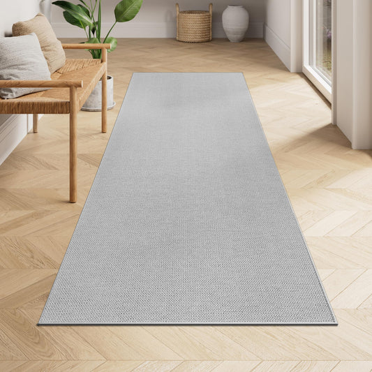 SONGMICS HOME Runner Rug 2.5x8 ft, Washable Area Rug for Living Room, Non-Slip Carpet, Faux Jute Rug, Home Decor, for Bedroom, Kitchen, Entryway, Dining Room, Dove Gray UTAR093G01