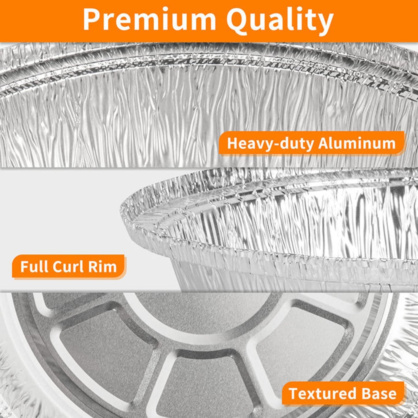 WHDepot 8'' Inch Round Tin Foil Pans Disposable Aluminum Pans with Clear Lids (30 Pack), Freezer & Oven Safe - For Baking, Cooking, Storage, Roasting, & Reheating, Recyclable, Pack of 30