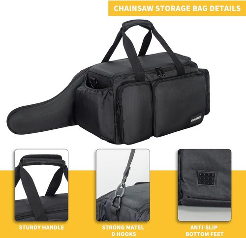 Chainsaw Carrying Case - Waterproof Foldable Storage Bag for EGO, Dewalt & Greenworks 10/12 Inch