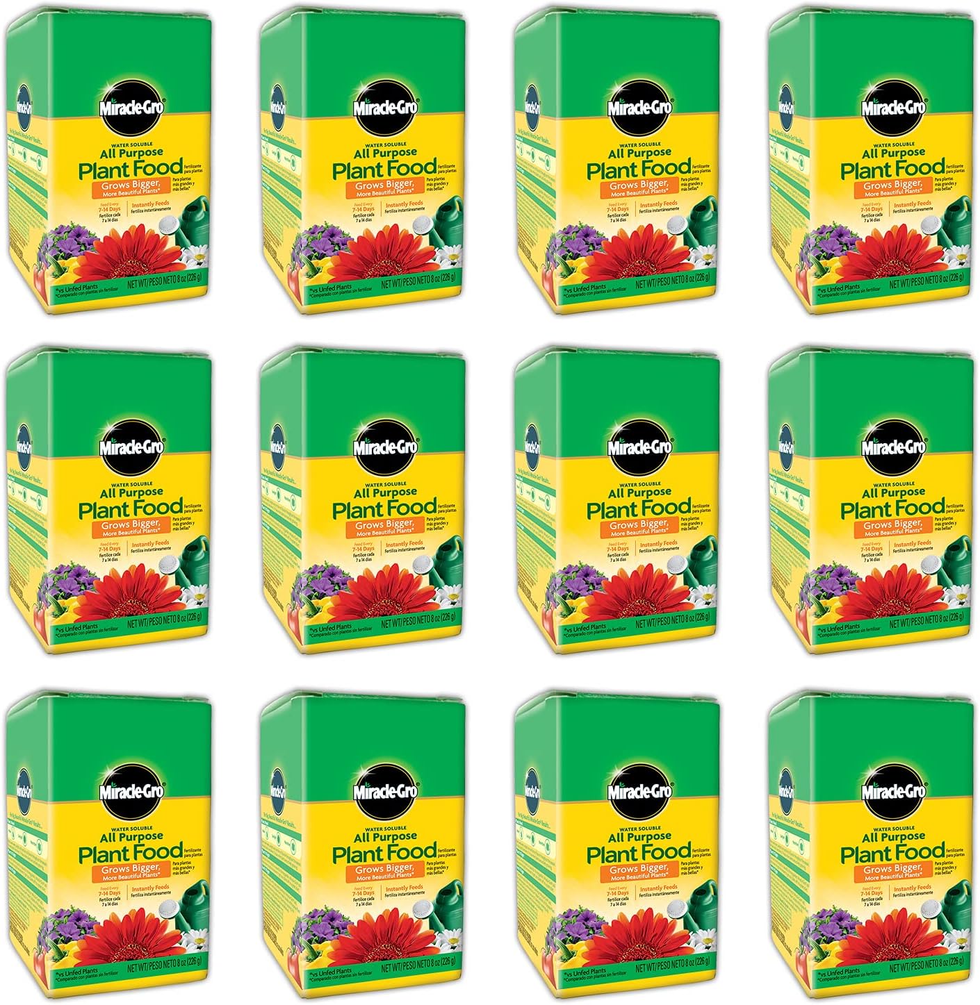 Miracle-Gro All-Purpose Plant Food - Water Soluble Fertilizer for Indoor & Outdoor Plants | 8 oz (12-Pack)