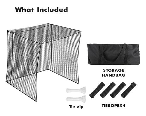 Fahnemt Golf Batting Cage Net for Indoor or Outdoor Golf Practice (10 * 10 * 10ft)