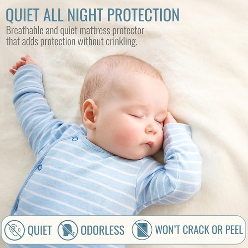 DMI Waterproof Mattress Protector - Noiseless Plastic for Ultimate Comfort | 36x80x6 Inch, White