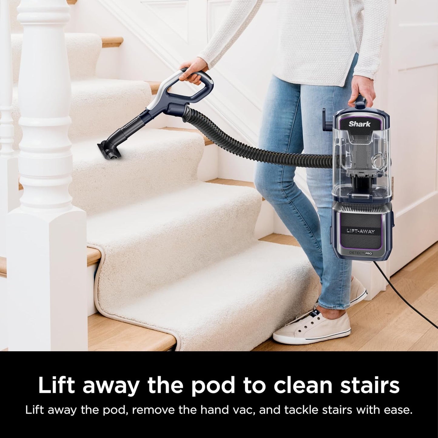Shark Detect Pro Speed Lift-Away Vacuum - Bagless, DuoClean, Anti-Allergen & Odor Neutralizer | Model LA742