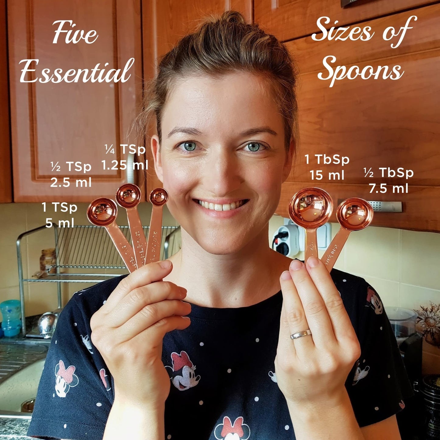 Copper Measuring Cups and Spoons Set of 9 - Luxurious Gift Packaging. Copper Gifts for 7th Anniversary for Her or Him. Gifts for Women, Men, Couple. 7 year or 22nd Wedding Anniversary. Rose Gold Gifts