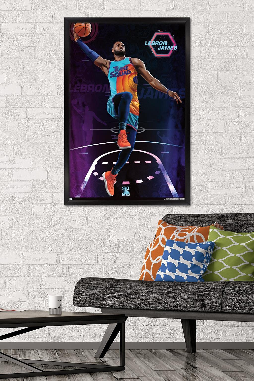 Space Jam: A New Legacy - LeBron James Wall Poster, 34L" x 22.4W", Black Framed Version