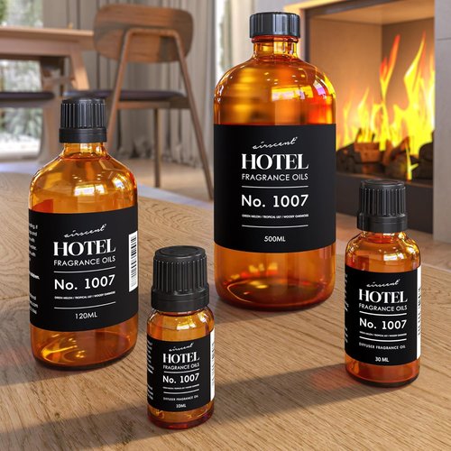 AirScent Hotel Diffuser Oil No. 1007 - Green Melon, Tropical Lily & Oakmoss - Premium Fragrance Oil for Ultrasonic Diffusers | 10 mL Bottle