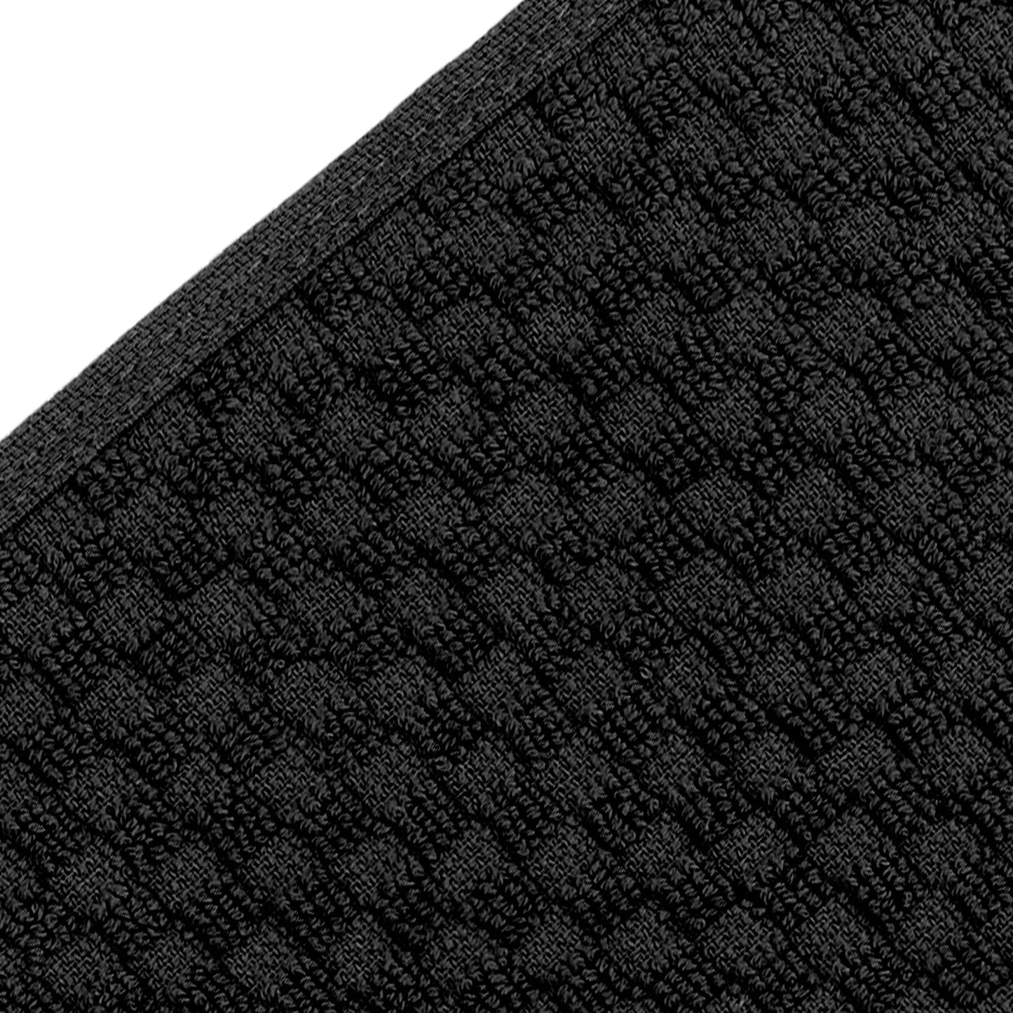 Wealuxe Super Absorbent Kitchen Towels 12 Pack - Premium 100% Cotton Kitchen Towels, 450GSM Thick Machine Washable Black Dish Towels for Kitchen Drying, Cleaning, Dobby Weave, Unmatched Quality
