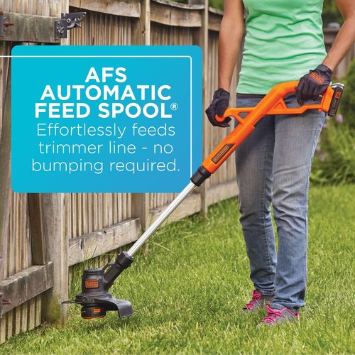 BLACK+DECKER 20V MAX Cordless String Trimmer - 10-Inch Electric Weed Wacker with Ergonomic Design & Automatic Feed Spool