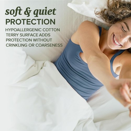 Beckham Hotel Collection Mattress Protector - Hotel-Grade Cotton Blend, Silent Waterproof, King Size