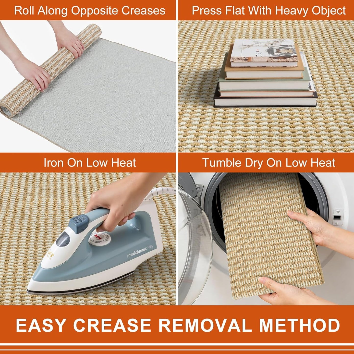 Regine Switzerland Dirt Trapper Door Mat - Non-Slip, Absorbent Indoor Entrance Rug | 20" x 32", Beige White