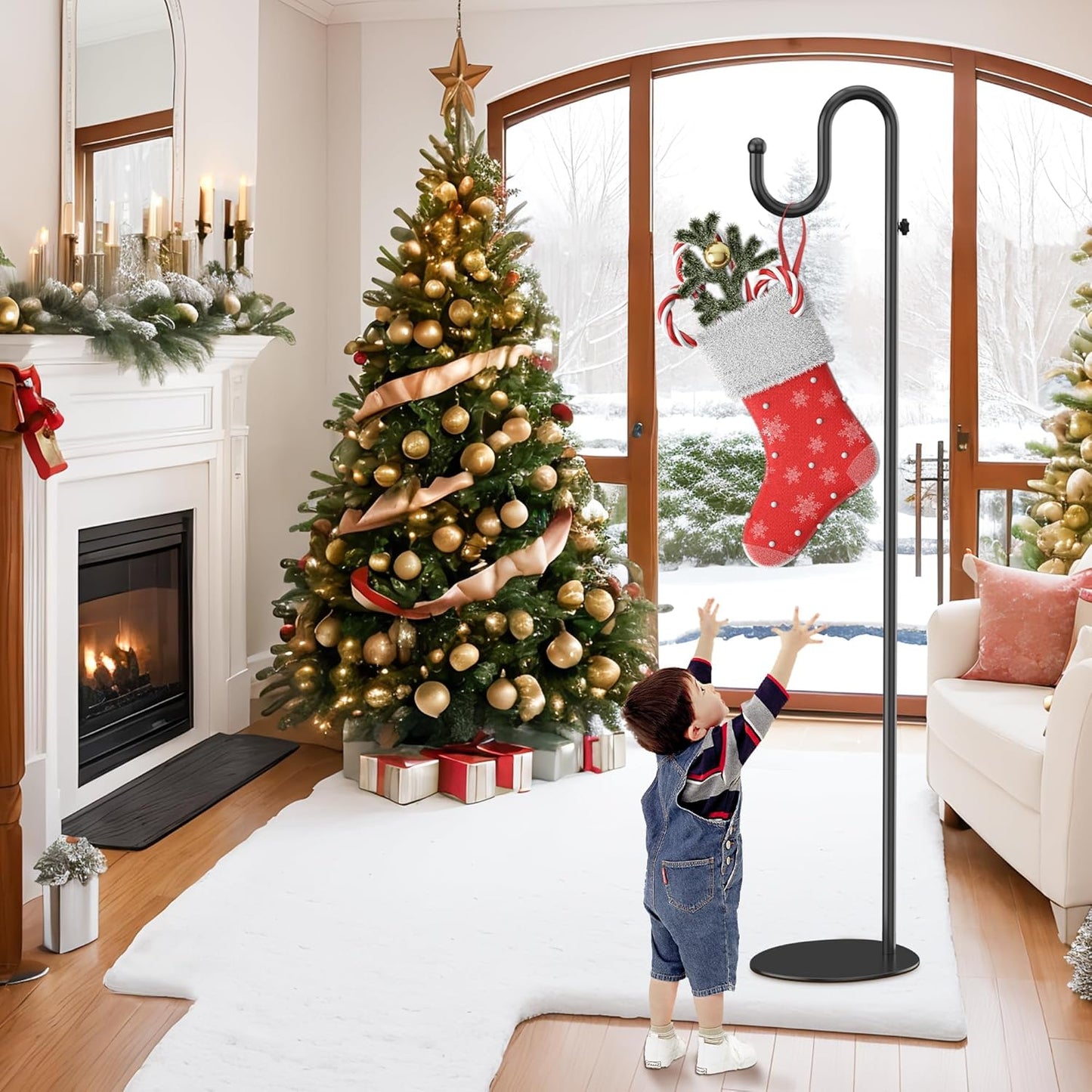 Shepherd's Hook Stand - Adjustable Heavy-Duty Pole for Hanging Bird Feeders & Plants | Holds Up to 20 LBS