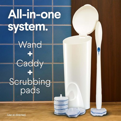 Clorox ToiletWand Cleaning Kit - Convenient Caddy with 6 Refills for Effortless Toilet Care