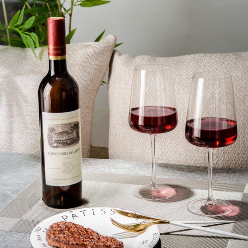 BACLIFE Hand Blown Red Wine Glasses Set of 4 – Premium Crystal Wine Glasses With Long Stem,19 oz – Unique Gift for Mother's Day, Wedding, Birthday – Ideal for Restaurants,Home Bar