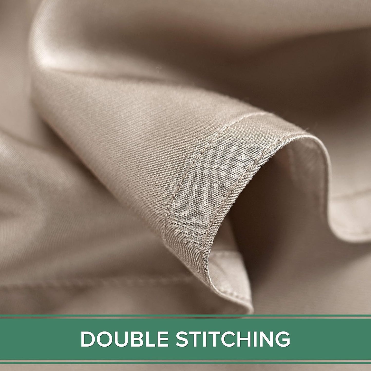 Pure Bamboo Twin Sheets - Luxuriously Soft 100% Organic Viscose Bed Sheet Set | Cooling & Durable (Twin, Sand)