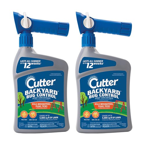 Cutter Backyard Bug Control Spray Concentrate - Kills Mosquitoes & Fleas | 32 fl Ounce (2 Pack)