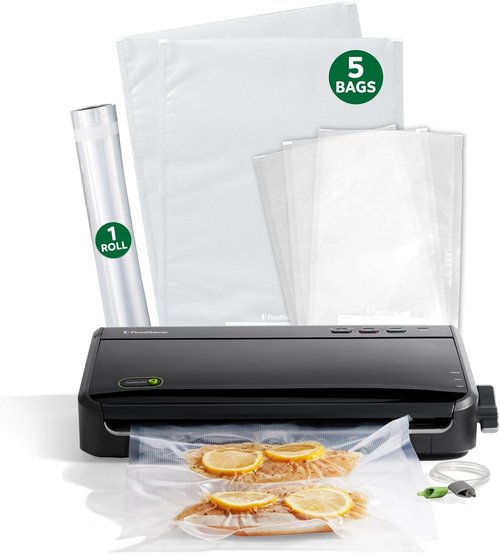 FoodSaver Vacuum Sealer Machine - Automatic Bag Detection & Sous Vide Friendly | Includes Bags & Handheld Sealer, Black