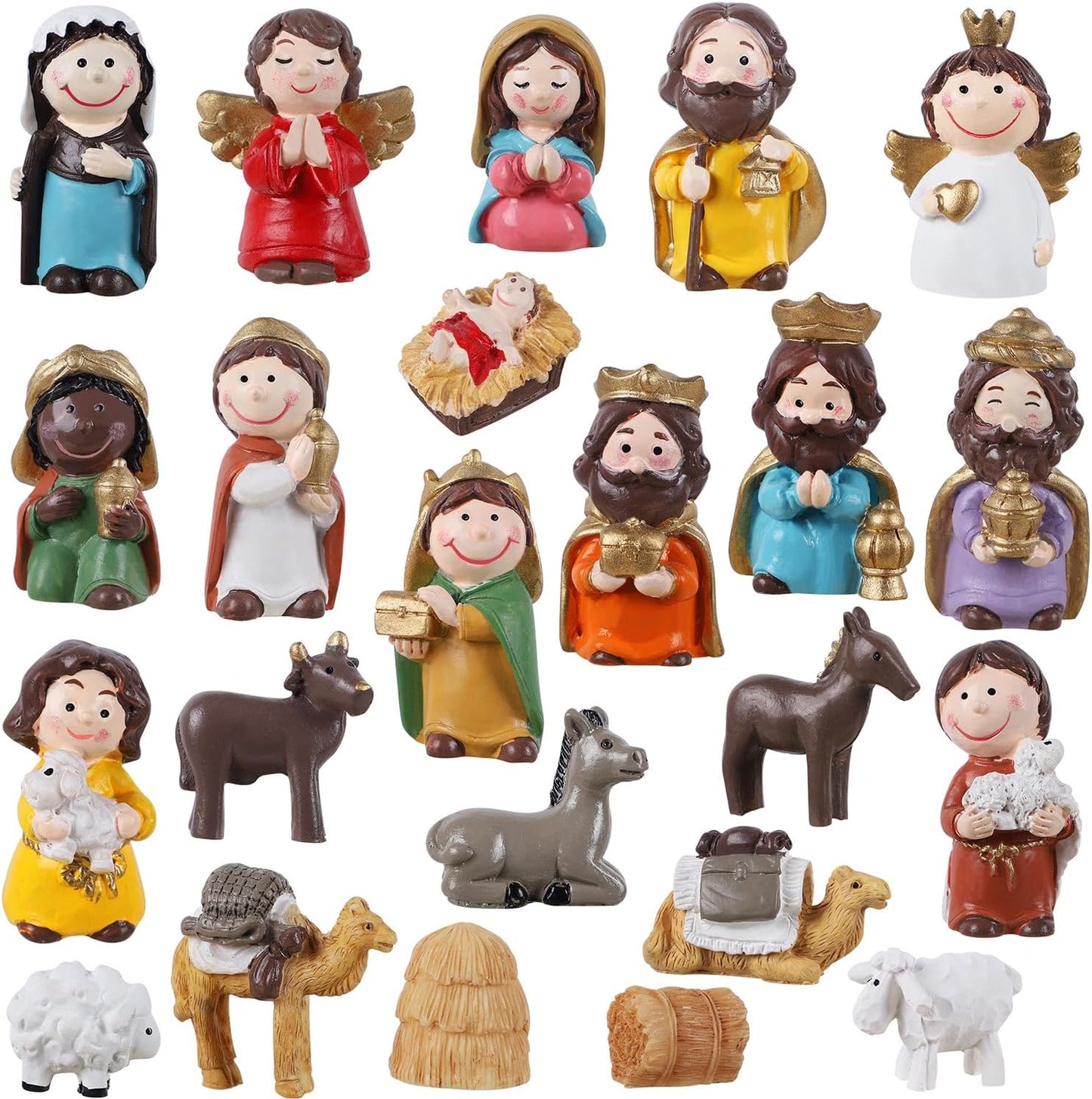 Juegoal Nativity Advent Calendar - Countdown to Christmas with 24 Figures & Drawers | Perfect Holiday Gift for All Ages