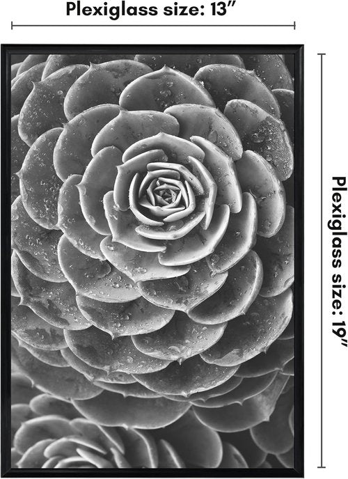 Americanflat 13x19 Picture Frame - Polished Front Cover & Buildable Molding - Black Fusion Collection