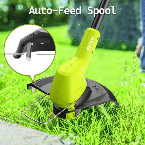 **Skiennix 21V Cordless String Trimmer - 12 Inch Electric Weed Eater with 2x3.0Ah Battery & Charger**