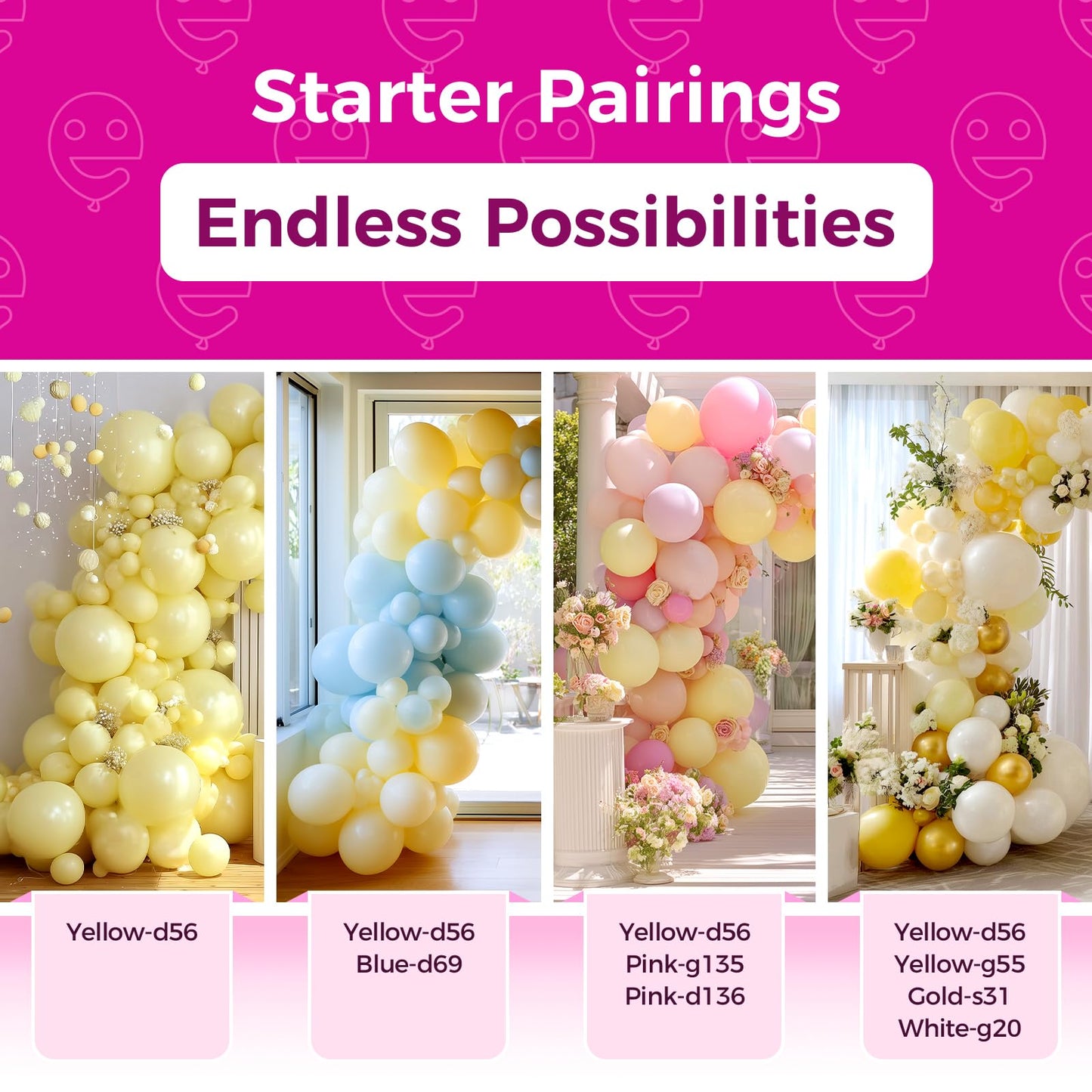 Bezente Pastel Yellow Latex Party Balloons - 150 Pack 5 Inch Matte Small Light Yellow Helium Balloons for Birthday Bridal Shower Wedding Sunflower Party Decorations