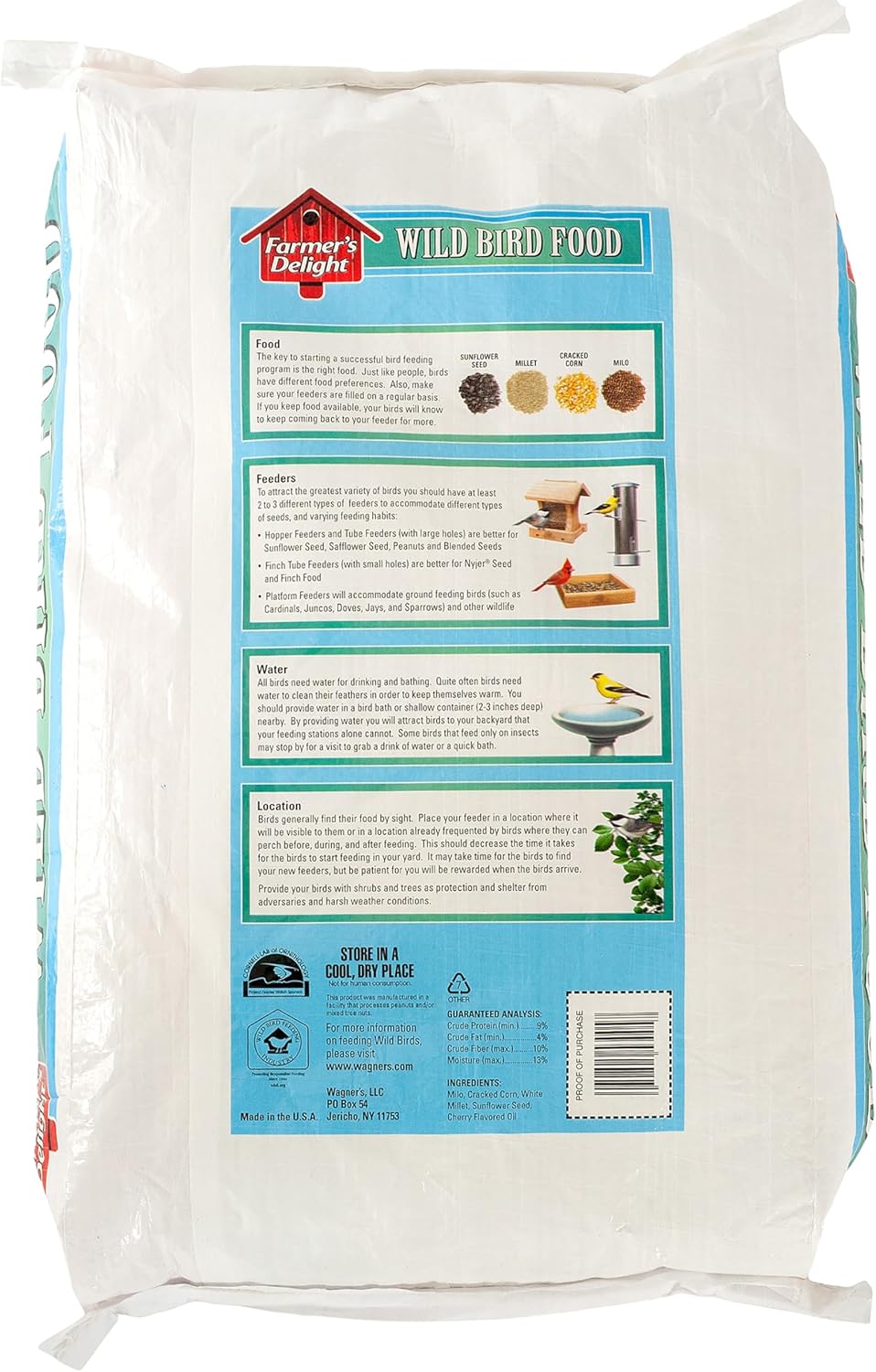 Wagner's 53003 Wild Bird Food - Cherry Flavor, 20-Pound Bag for Happy Birds