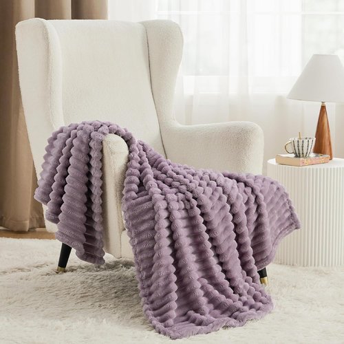 Bedsure GentleSoft Light Purple Throw Blanket - Cozy Soft Couch Blanket for Women | 50x60 Inches, Perfect Gift for Mom