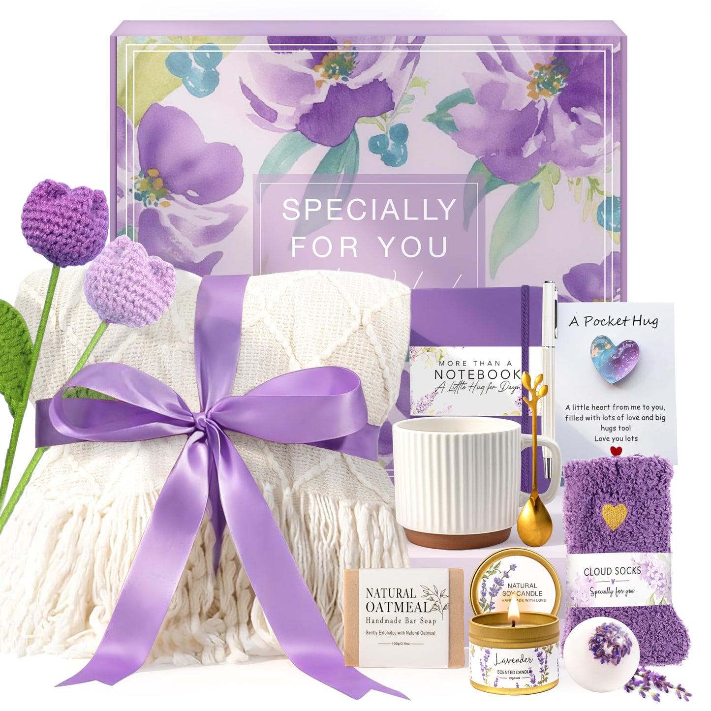 Birthday Gifts for Women, Get Well Soon Self Care Gifts Baskets for Women, Thinking of You Gifts for Woman Mom Best Friend Sister Grandma Her Wife