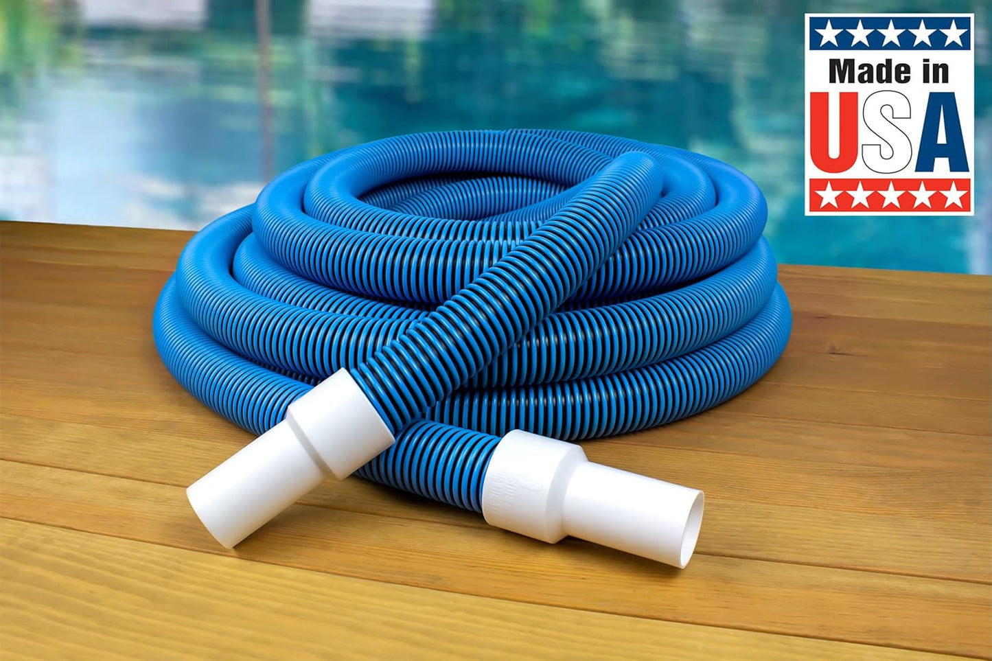 Poolmaster Manual Pool Vacuum Hose - 40 Ft Kink-Free Heavy Duty Cleaner for Inground & Above Ground Pools