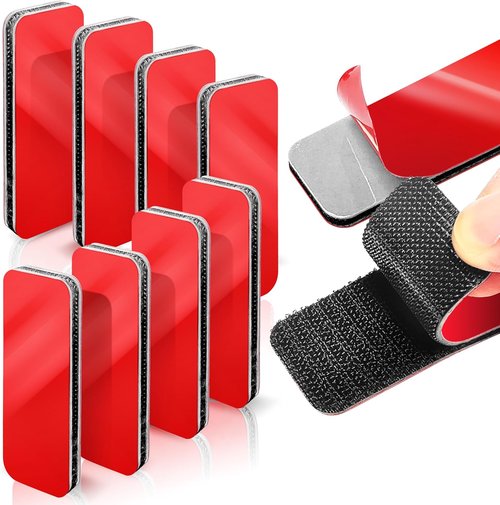 Heavy-Duty Adhesive Hook and Loop Strips by [Brand Name] - 1.2" x 3.2" Waterproof & Heat-Resistant Fasteners for Strong Indoor/Outdoor Mounting