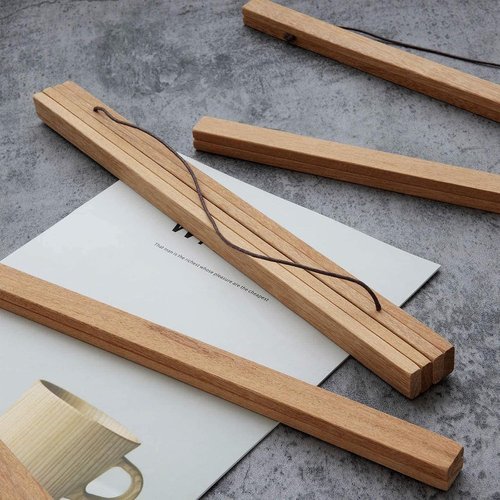 FALAMON Magnetic Poster Hanger Frame - 3 Pack Teak Wood for 20x20, 20x28, 20x30 Prints & Artwork