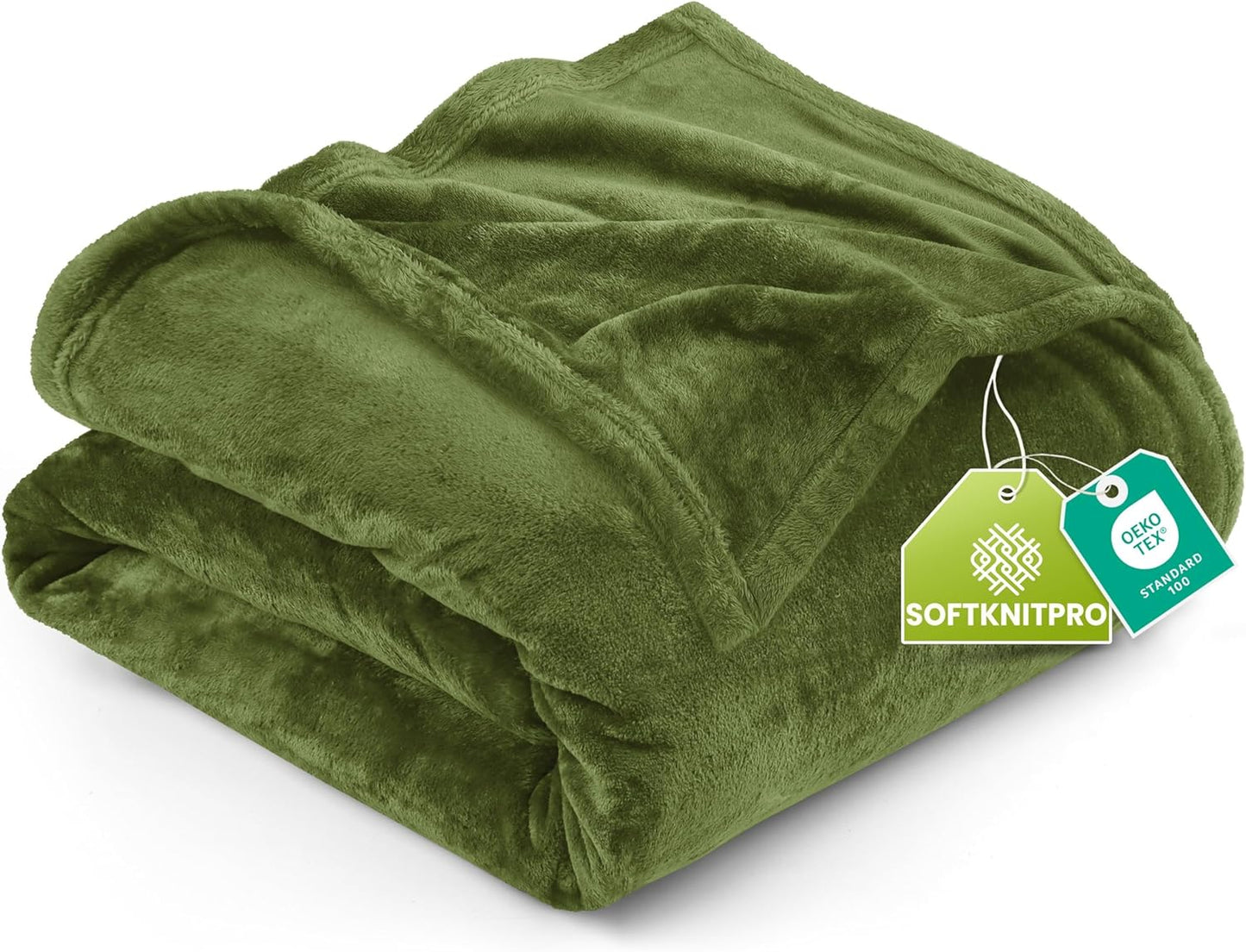 Utopia Bedding Fleece Blanket - Ultra Soft & Warm Twin Size Olive (60x80 Inches) | Cozy All-Season Home Decor Gift