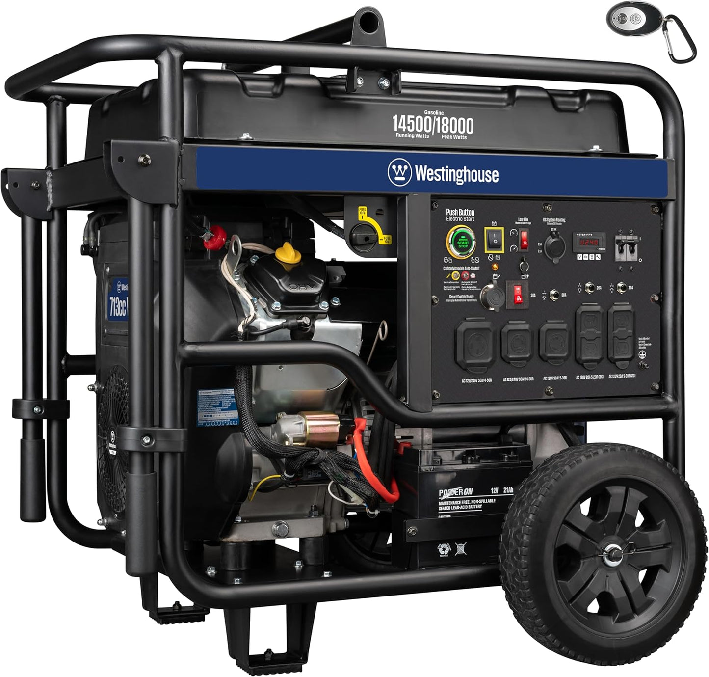 Westinghouse 18000 Peak Watt Portable Generator - Remote Start, Transfer Switch Ready, Gas Powered