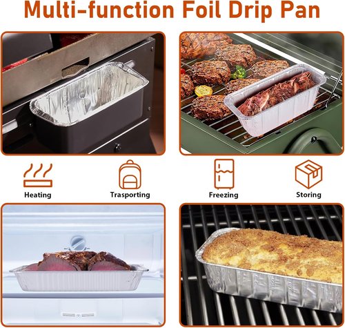 Blackstone Grease Cup Liners - Disposable Aluminum Foil Drip Pans for 17-36 Inch Griddles (30 Pack)