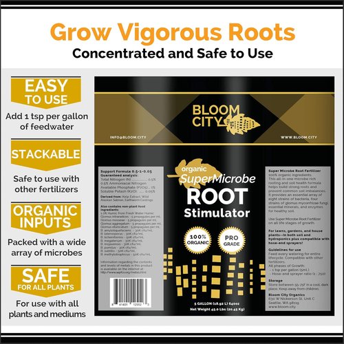 Bloom City Organic Root Stimulant - Salmon & Kelp Formula with Microbes & Mycorrhizae | 1/2 Pint (8 oz)