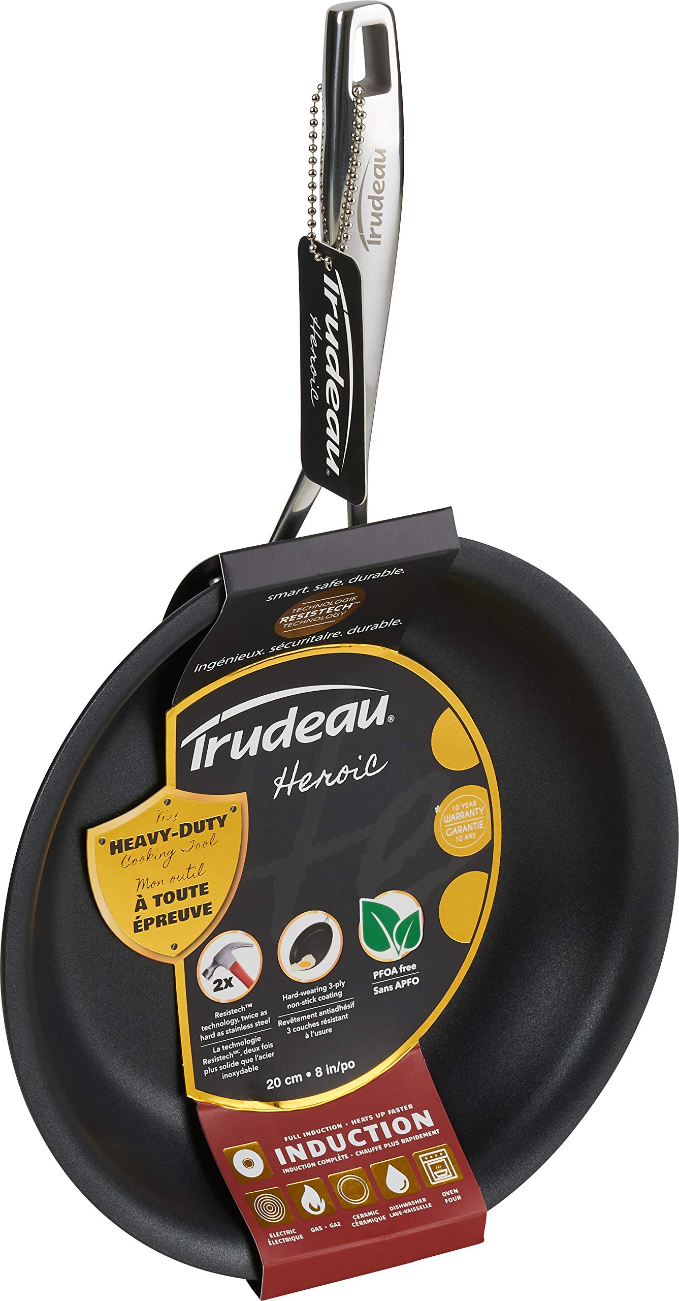 Trudeau Heroic Non-stick Frying Pan, 8-Inch, Black