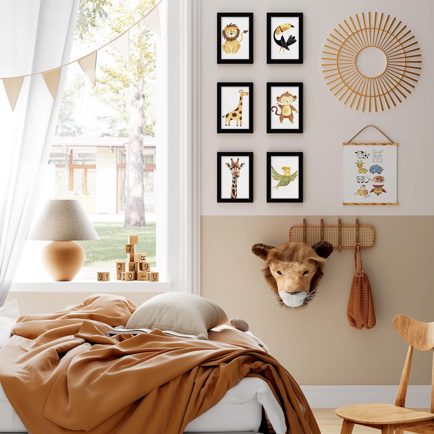 Vittanly 4x6 Picture Frame Set of 3 - Versatile Wall Mount & Tabletop Display | Black Engineered Wood