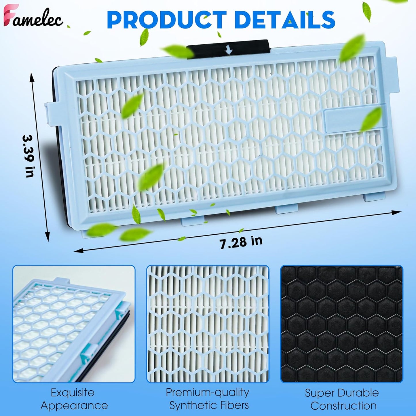Miele 3D Airclean Vacuum Cleaner Bags & HEPA Filters - 8 Bags & 4 Filters for Compact C1/C2, Complete C1 S241/S290/S300i, S4/S6 Series