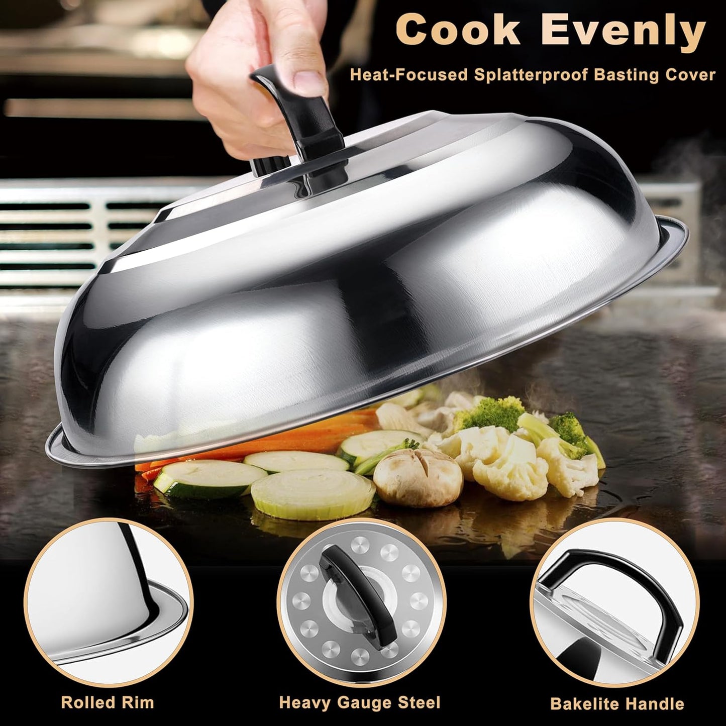 238PCS Premium Griddle Accessories Kit - Essential Tools for Flat Top Grill | Includes Enlarged Spatulas, Burger Press & Basting Cover