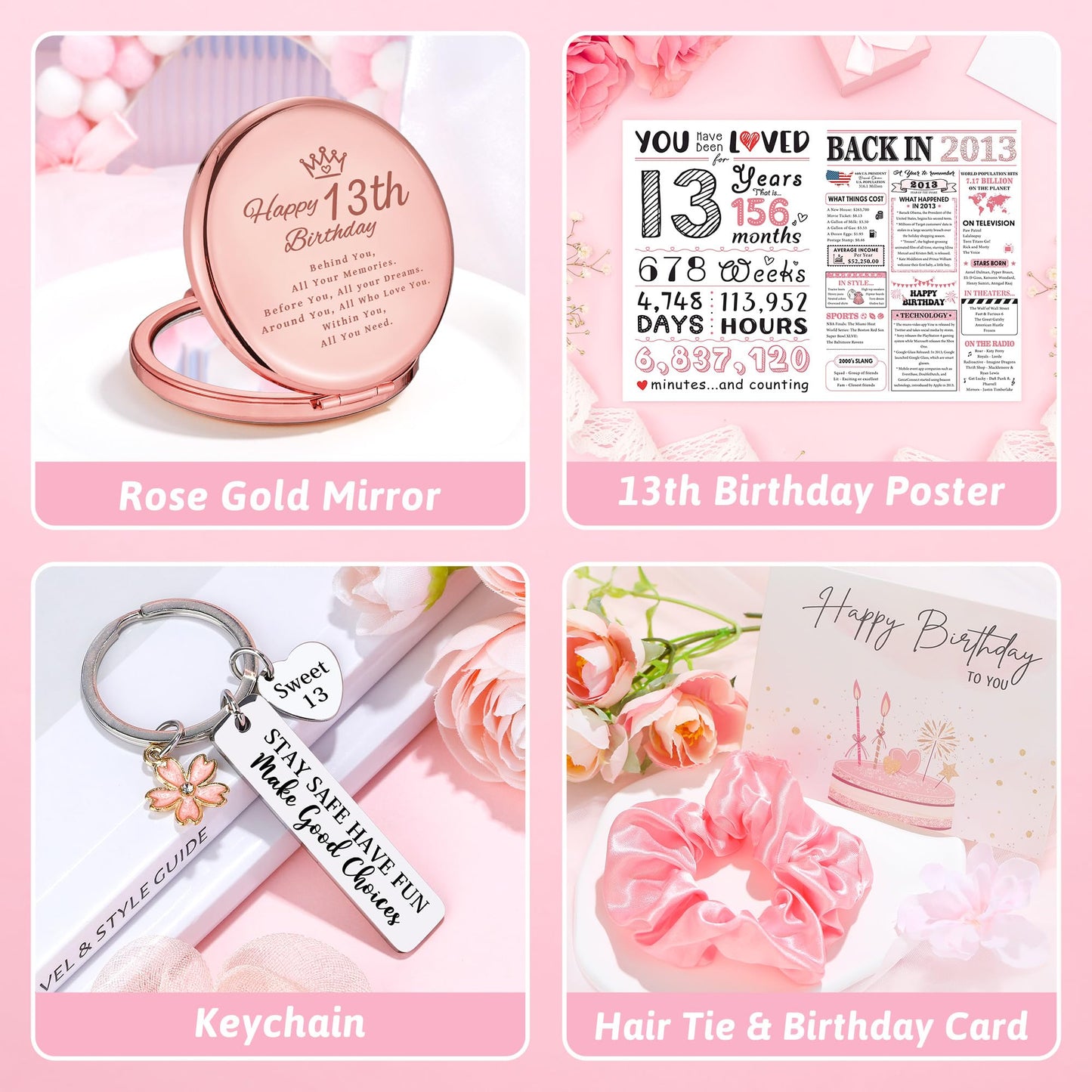 13th Birthday Gifts for Girls 13 Year Old Girl Birthday Gift for 13 Years Old Girl Gifts Trendy Stuff Cool Things for 13 Year Olds Teen Girls Teenager Happy 13th Decorations Present Ideas with Tumbler