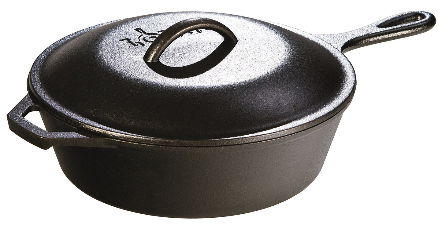 Lodge Pre-Seasoned Cast Iron Lid - Cast Iron Lid for Skillet, Grill Pan, Griddle, and Dutch Oven - 8 Inch