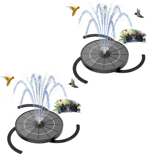 AISITIN Solar Fountain - 3.5W Upgraded Kit with 3 Nozzles & Fixed Brackets for Bird Bath, Garden & Pond