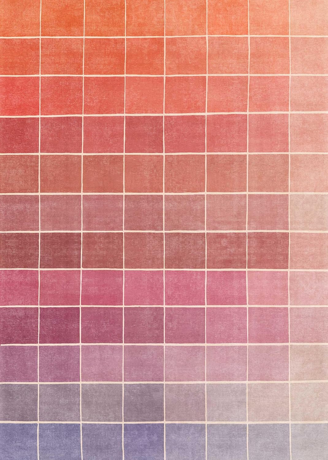 Skiennix Ombre Pink & Orange Area Rug - Washable, Non-Slip 5x7 for Living Room, Kids' Playroom & Bedroom