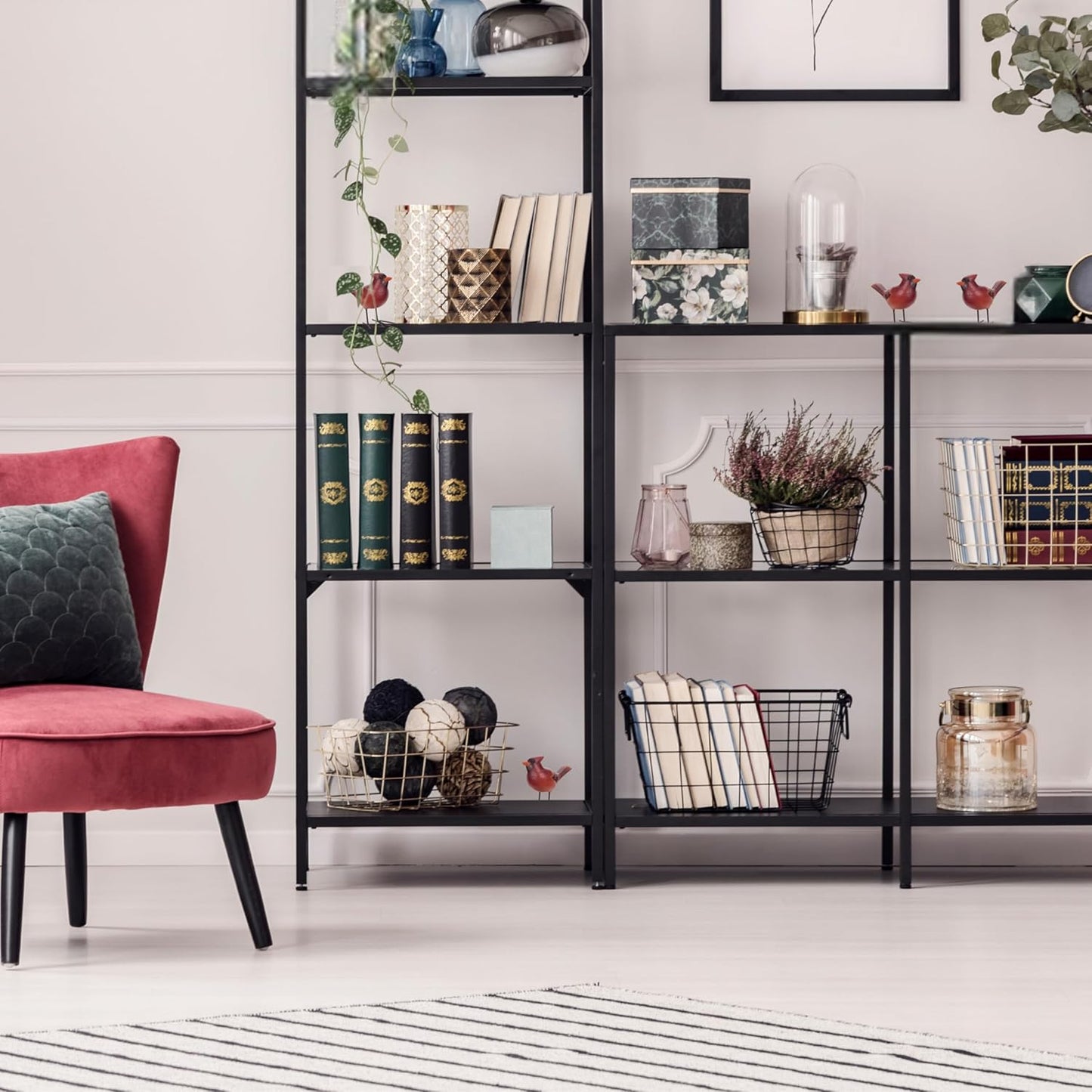 Decorative 4-Inch Red Cardinal Bird Figurine - Resin Stone Home Accent