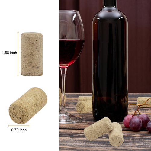 10 Pack Premium #7 Straight Wine Corks - Soft Wine Bottle Stoppers (1.57" x 0.79" / 40mm x 20mm) for Wine Beer Crafts
