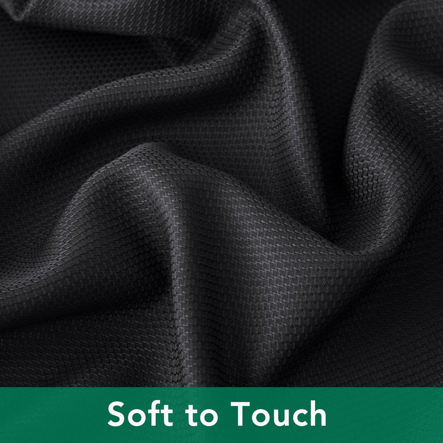 Biscaynebay Textured Fabric Tablecloths 70x108 Inches Rectangular, Black Water Resistant Spill Proof Tablecloths for Dining, Kitchen, Wedding and Parties, Machine Washable