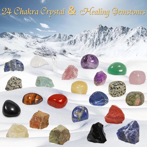 Crystal Advent Calendar 2025 - Adult Rock Healing Gemstone | 24-Day Christmas Countdown